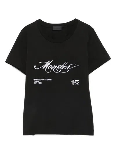 Moncler Logo T-shirt Clothing In Black