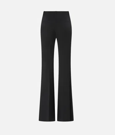 Pinko Tailored High-waisted Flared Trousers With Polished Button Detail In Black