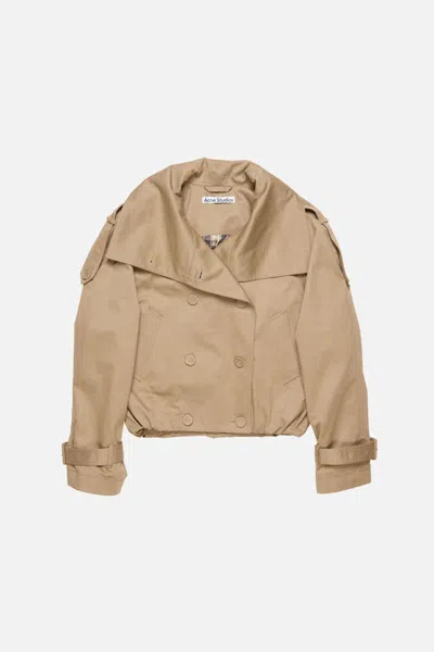 Acne Studios Long Sleeve Casual Jacket In Nude