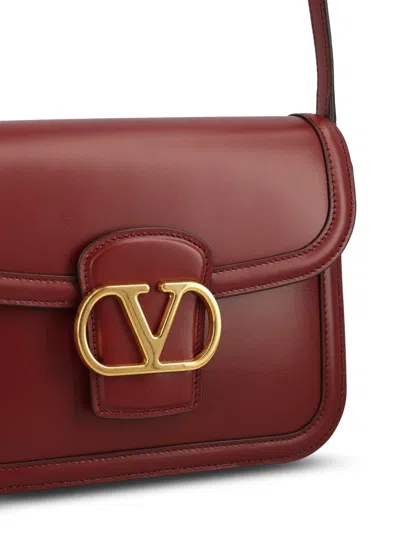 Valentino Womens Brick Ruby 9to5 Small Leather Shoulder Bag In Red
