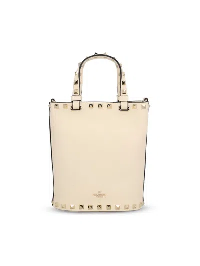 Valentino Rockstud Textured Leather Clutch Bag