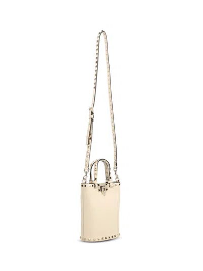 Valentino Rockstud Textured Leather Clutch Bag