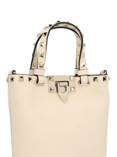 Valentino Rockstud Textured Leather Clutch Bag