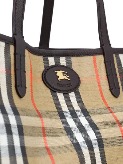 Burberry Medium Tote Bag Highlands Rectangular Check In Multi