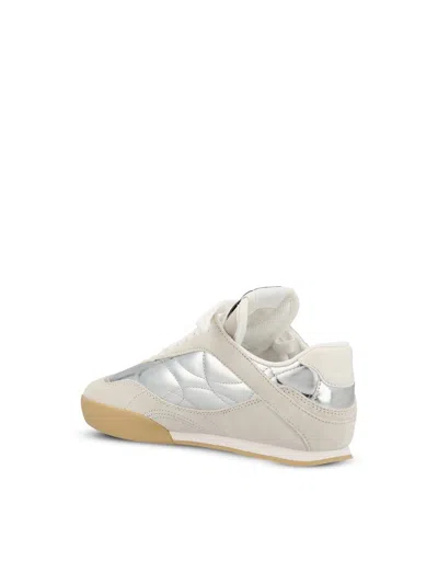 Chloé Kick Metallic Leather Kick Sneakers In Silver