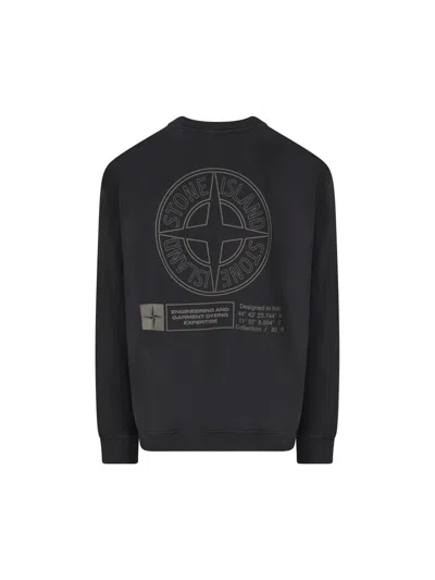Stone Island 6100665 Cotton Fleece In Black