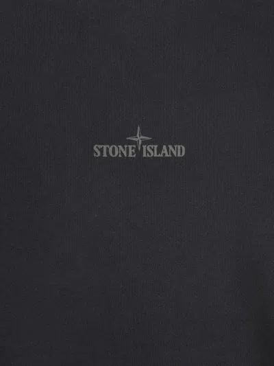 Stone Island 6100665 Cotton Fleece In Black