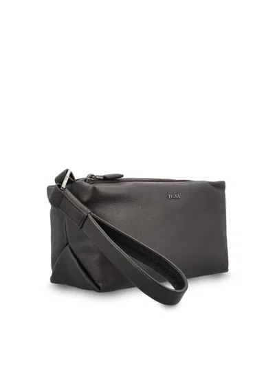 Zegna Leather Zip-fastening Clutch Bag