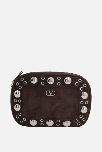 Valentino Garavani Nellcote Shoulder Bag In Brown