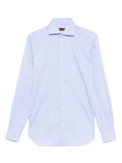 Barba Napoli Barba Long Sleeve Shirt With Semi-rigid Collar And Buttons