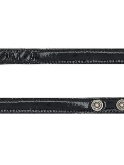 10 Corso Como Patent Leather Snap-button Belt In Black