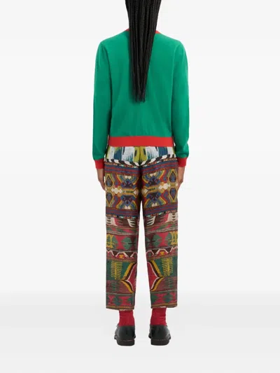 Pierre-louis Mascia Colour-block Panelled Cardigan In Green