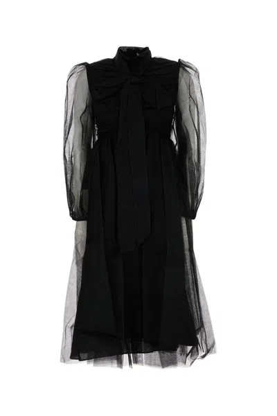 Zimmermann Pleated Recycled Polyester Minidress In Black