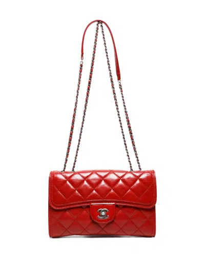 Pre-owned Chanel 2013-2014 Flap Shoulder Bag In Red
