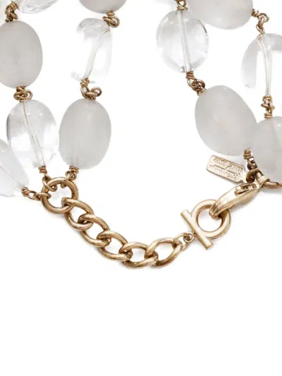 Pre-owned Ferragamo 1970-1980s Stone-detailing Bracelet In Gold