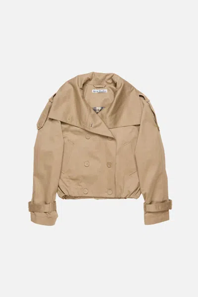 Acne Studios Long Sleeve Casual Jacket In Nude