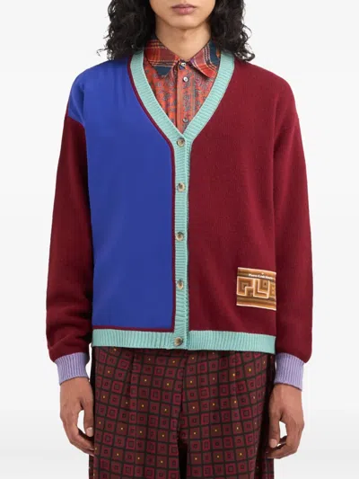 Pierre-louis Mascia Colour-block Panelled Cardigan In Multi