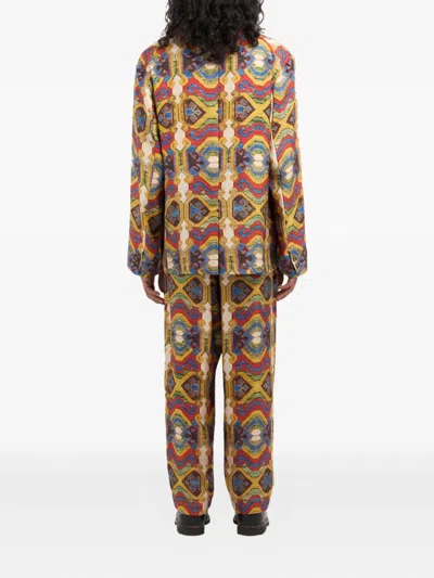 Pierre-louis Mascia Fancy Double-breasted Patterned Blazer In Multi