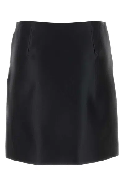 Philosophy Di Lorenzo Serafini Duchesse Satin Mini Skirt In Black