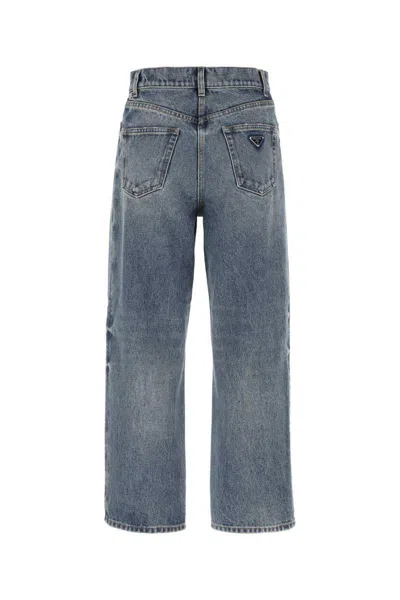 Prada Denim Jeans Belt Loops In Gray