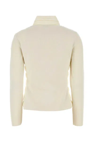 Moncler Two-material Cardigan Sweaters And Cardigans White In White