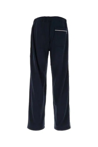 Bode Navy Blue Cotton And Lyocell Joggers In Blue