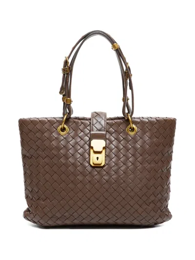 Pre-owned Bottega Veneta 2008 Small Roma Tote Bag In Brown