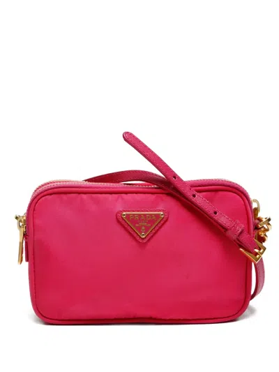 Pre-owned Prada 2010s Triangle-logo Shoulder Bag In Pink