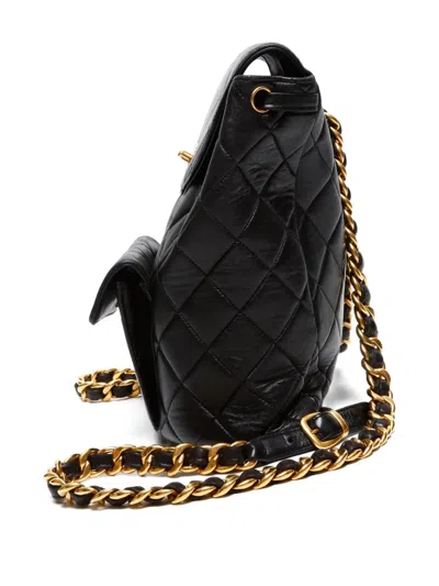 Pre-owned Chanel 1991-1994 Cc-mark Turn-lock Quilted Backpack