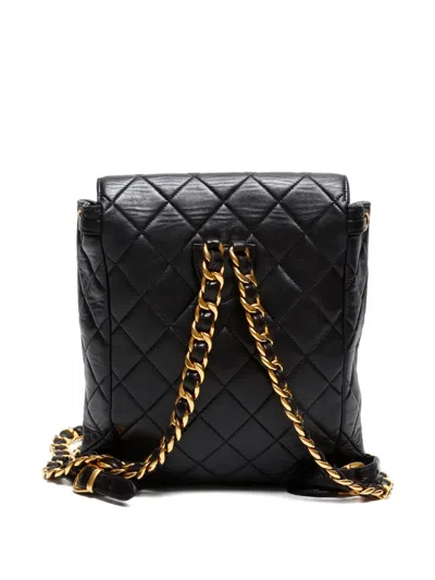 Pre-owned Chanel 1991-1994 Cc-mark Turn-lock Quilted Backpack