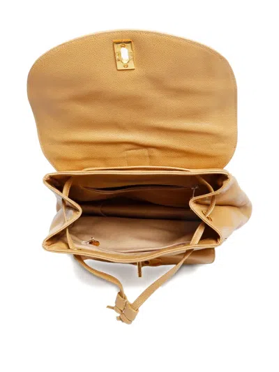 Pre-owned Chanel 1994-1996 Cc-mark Turn-lock Leather Backpack