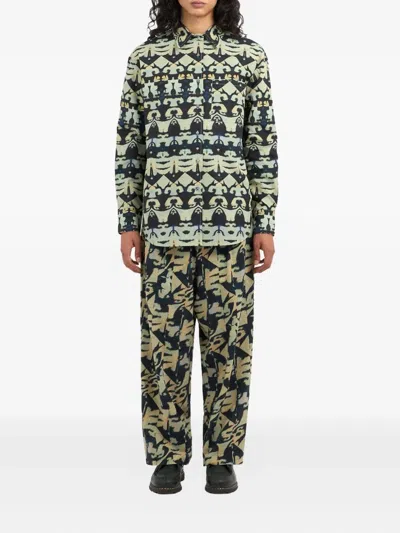 Pierre-louis Mascia Teslabio Geometric-print Shirt In Multi