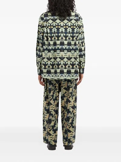 Pierre-louis Mascia Teslabio Geometric-print Shirt In Multi