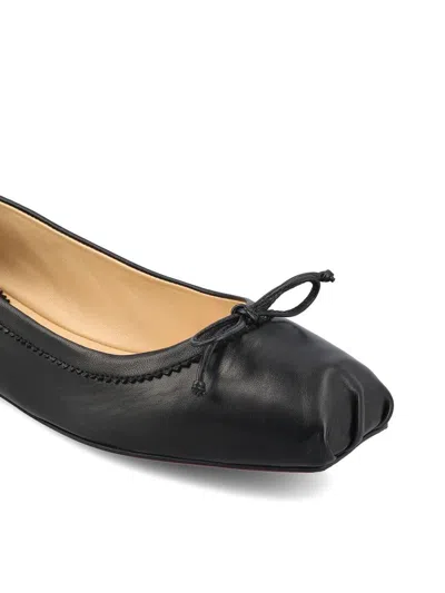 Christian Louboutin Mamadrague Napa Bow Red Sole Ballerina Flats