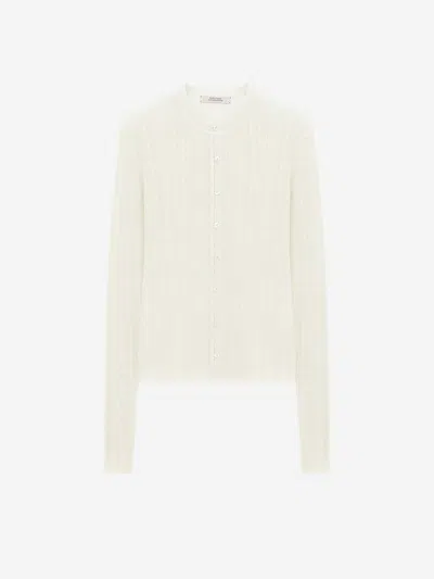 Dorothee Schumacher Linen Ribbed Cardigan