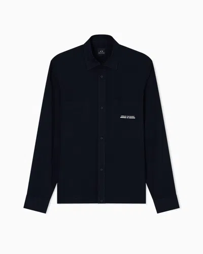 Armani Exchange Casual Shirts In Black