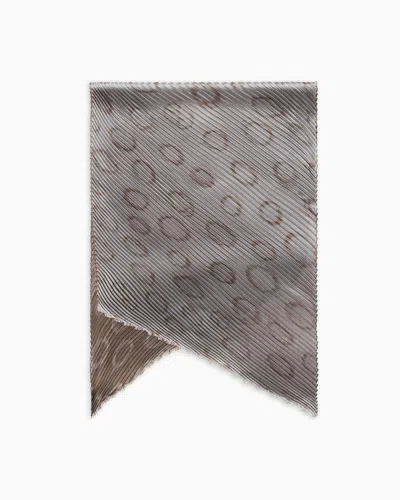 Giorgio Armani Pleated Silk-blend Scarf