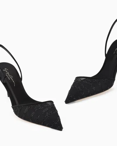 Giorgio Armani Escarpins À Bride Arrière En Résille Et Strass