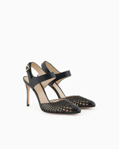 Giorgio Armani Escarpins En Cuir In Black