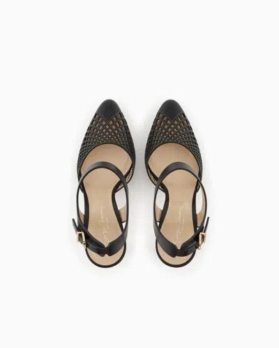 Giorgio Armani Escarpins En Cuir In Black