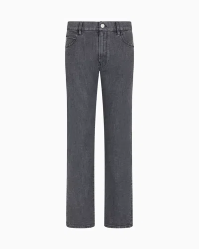 Giorgio Armani Pantalon 5 Poches Coupe Classique En Denim De Coton Stretch