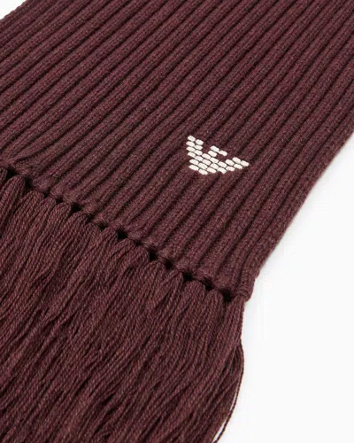 Emporio Armani Asv New York Capsule Collection Ribbed Wool-blend Scarf
