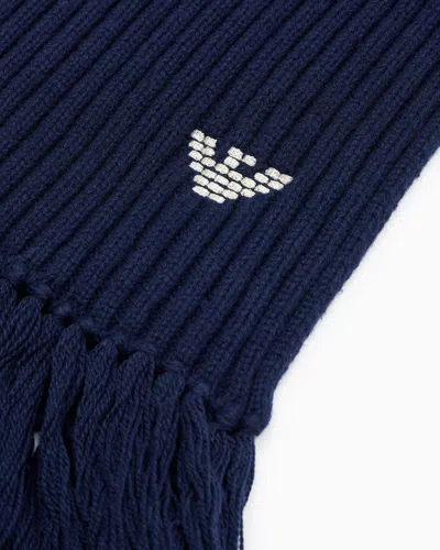 Emporio Armani Asv New York Capsule Collection Ribbed Wool-blend Scarf