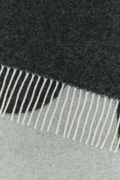 Apc A.p.c. Dark Grey Wool Blend Malo Scarf In Blue