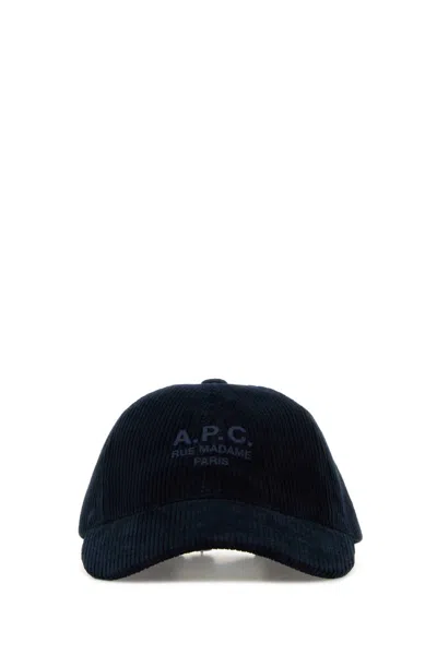 Apc A.p.c. Navy Blue Corduroy Baseball Hat