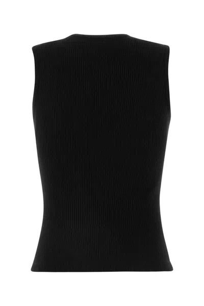 Agolde Black Stretch Lyocell Blend Binx Tank Top