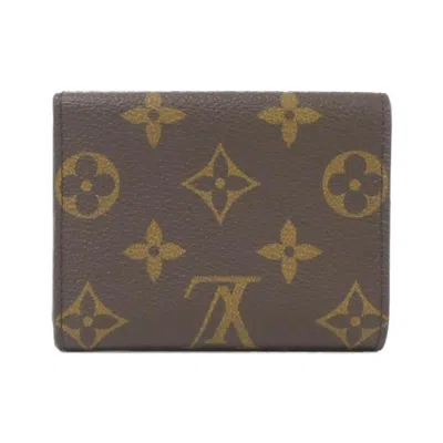 Pre-owned Louis Vuitton Marron Rose Ballerine Coated Canvas Wallet (tri-fold) () In Multi