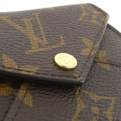 Pre-owned Louis Vuitton Marron Rose Ballerine Coated Canvas Wallet (tri-fold) () In Multi