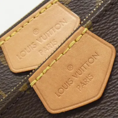 Pre-owned Louis Vuitton Marron Rose Clair Coated Canvas Pochette Pouch Shoulder Bag ()