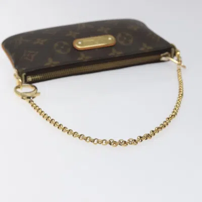 Pre-owned Louis Vuitton Milla Brown Canvas Clutch Bag ()